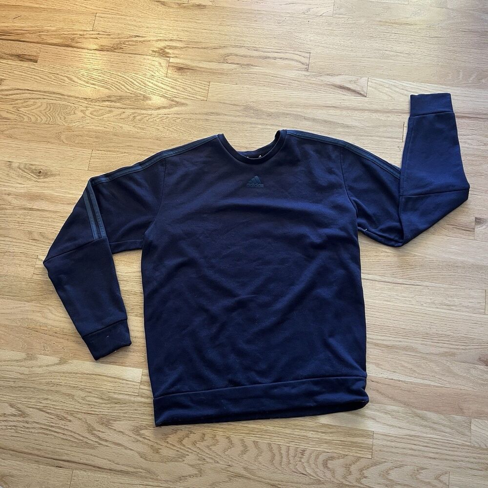 adidas Essentials 3-Stripes Fleece Sweatshirt navy‎ blue monochromatic
